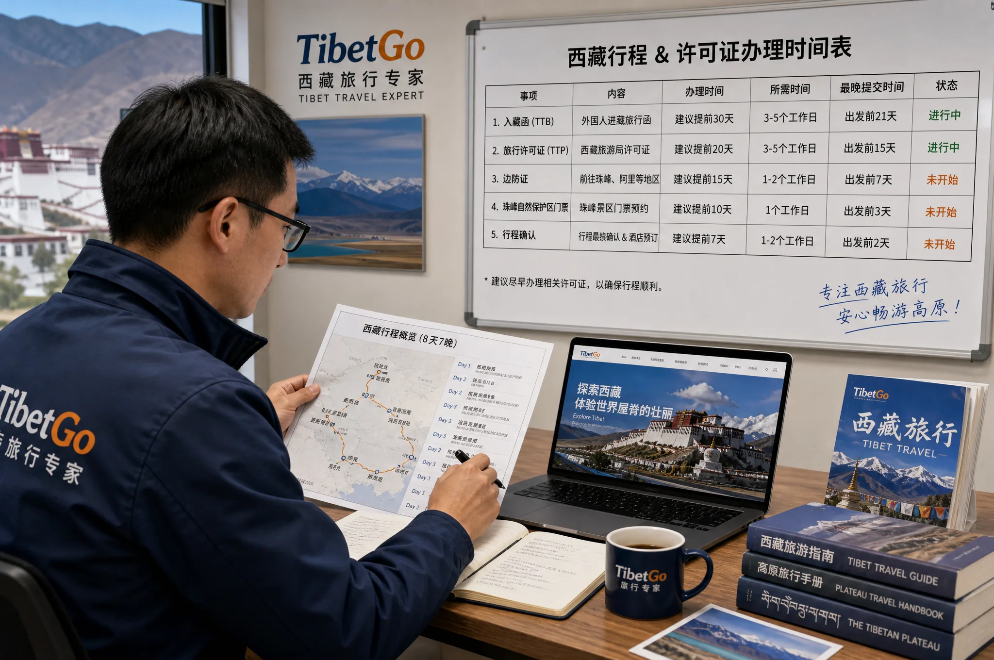 TibetGo specialist reviewing a permit-ready itinerary