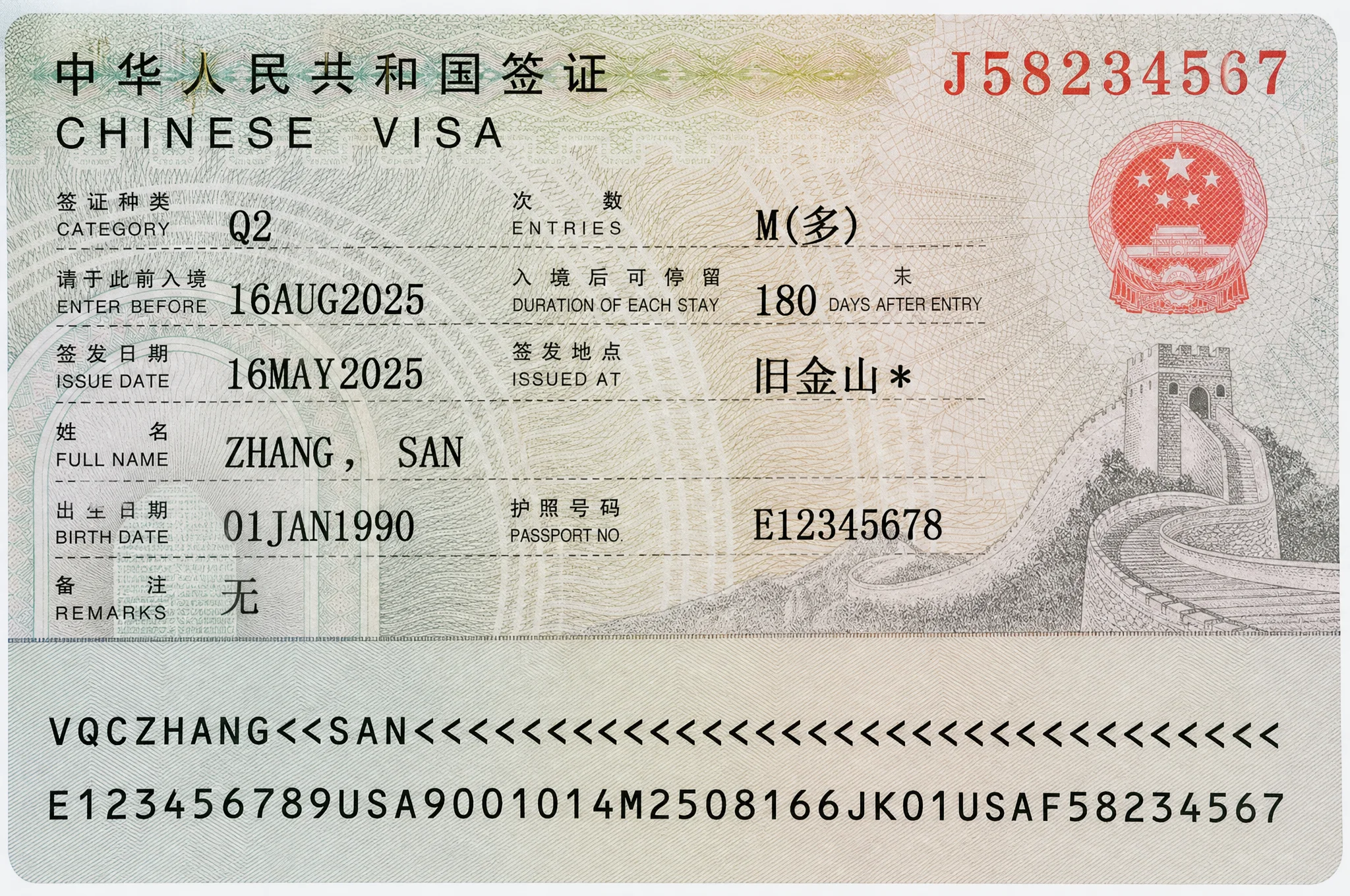 China visa
