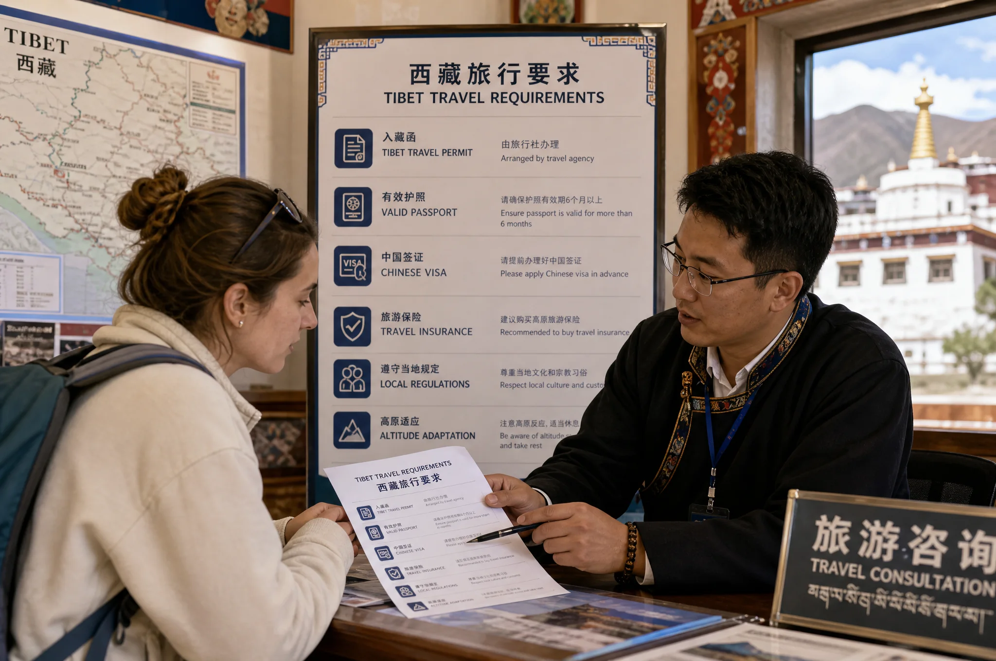 TibetGo travel specialist reviewing a custom itinerary